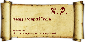 Magy Pompónia névjegykártya